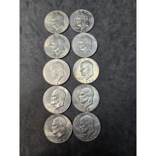 (10) Eisenhower Dollars