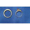 Image 11 : 10K Gold Diamond and Ruby Love Eternity Band Ring & 10K Blue Sapphire/Ruby Ring -Weight: 3.6g