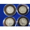 Image 4 : x4 Assorted Years 90% Silver Walking Liberty Half Dollars in Capsules FV: $2.00