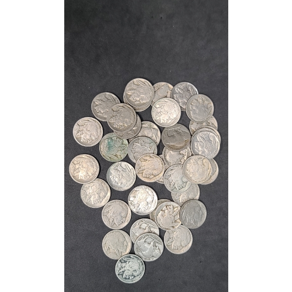 Assorted Years Buffalo Nickels - Face Value: $2.00