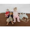 Image 1 : 3 Antique Dolls Including Collectible Ideal Shirly Temple and Bonnets