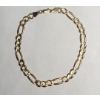 Image 2 : 14K Yellow Gold 8.5" Figaro Anchor Style Bracelet - Weight: 10.0g