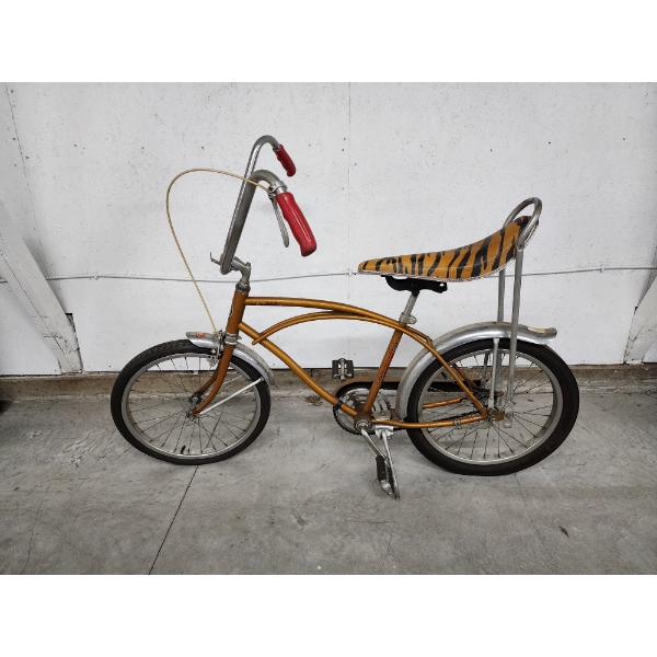 Vintage 1960's SEARS Spyder Muscle Bike Tiger Striped Banana Seat 20in Wheels