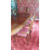 Image 4 : Extremely Fine High End Solid Wood Oval / Round Dining Room Table & 6 Chairs 84" Long W Ex Leave