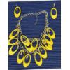 Image 2 : Unique & Beautiful Necklace & Earring Set - Yellow - Very Cool!