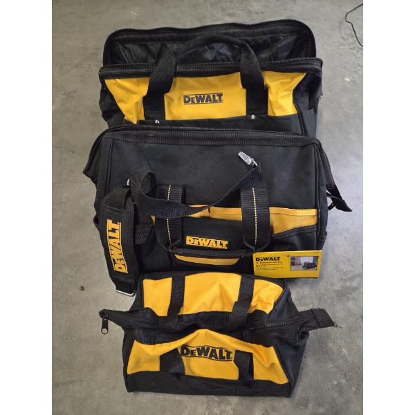 New DeWalt Tool Bags 18'', 16'' & 10''