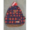 Image 1 : Outbound Cotton & Canvas Fall Style Red And Blue Plaid 16'' Brand New Backpack! 