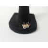 Image 3 : Assorted 10K Yellow Gold Jewelry: Small Ring, Heart Pendant, Diamond Stud Earrings TW: 2.9g
