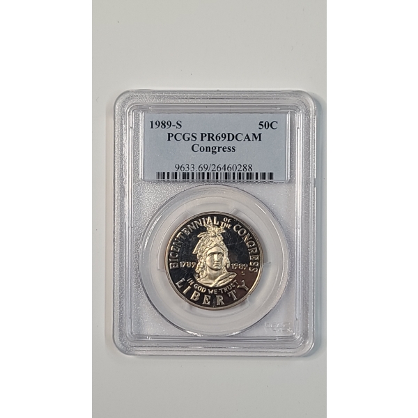 PCGS 1989-S PR69DCAM Congress Bicentennial Half Dollar 