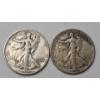 Image 1 : United States 1941-D & 1944 Walking Liberty 90% Silver Half Dollars - Face Value: $1.00