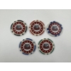 Image 1 : Limited Edition University of Alabama Crimson Tide Clay Poker Chip Set - Mint Condition - Complete