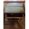 Image 1 : Hand Painted Golf Themed Side Table With Black Velvet Lined Drawers. 