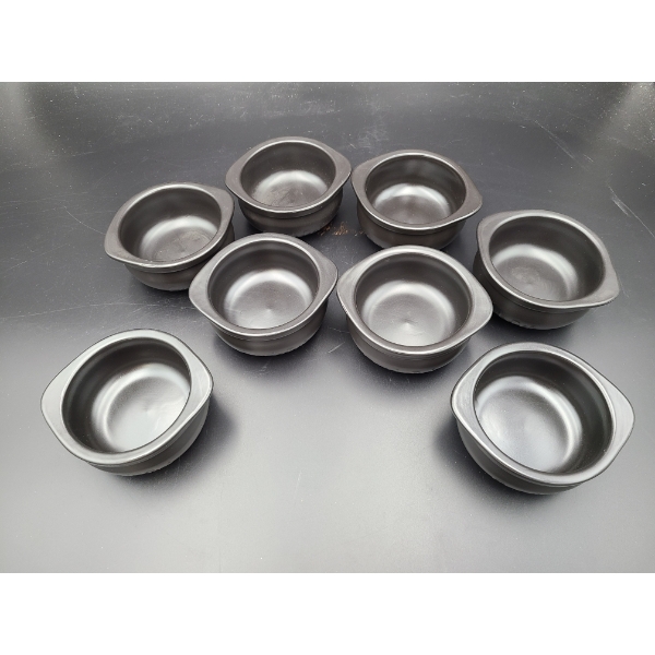 8 Miniature Ceramic Crock Pots
