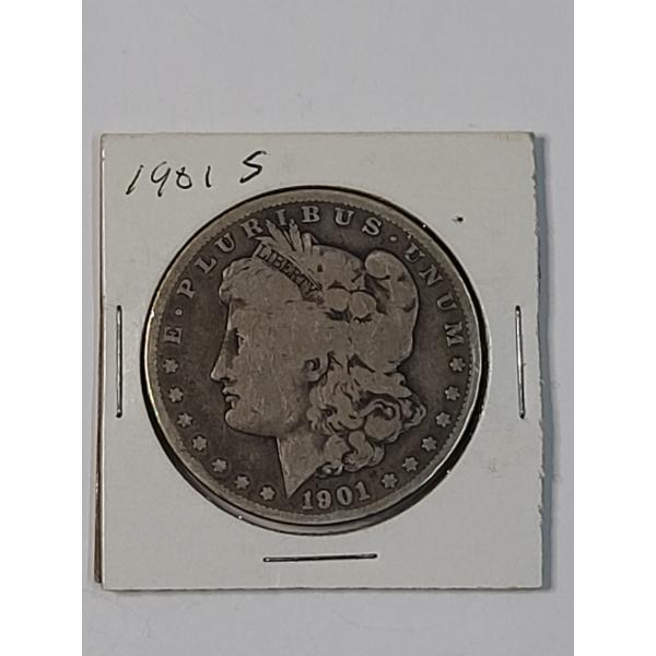 Semi-Key Date 1901-S United States 90% Silver Morgan Dollar - Lower Mintage Of 2,284,000