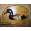 Image 1 : 12 x 16 Inch Oval Carved Duck Wall Plaque - Excellent Condition