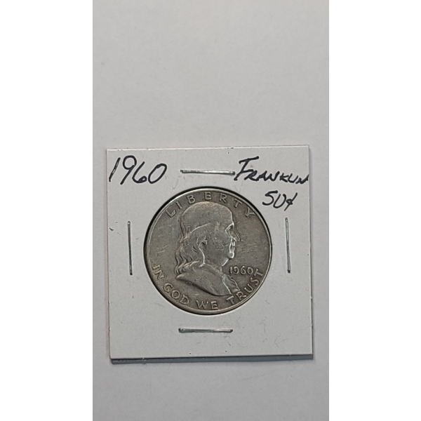 United States 1960-D Franklin 90% Silver Half Dollar
