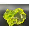 Image 6 : Degenhart Dogs - Yellow/Sunshine color - Uranium Glass with Beautiful Glow - Adorable Dog Figurine -