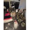 Image 1 : Lighted Glass Tree, 2 New Hats, Ornaments, Tin Deer & More