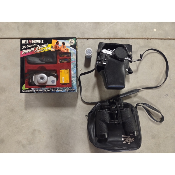 *Pick Up At Mantua Home-No Shipping Available* New Bell Howell Power Zoom Camera, Cannon AE-1 Camera
