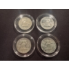 Image 2 : 4 - United States Franklin Silver Half Dollars In Holders - $2.00 Face Value Silver