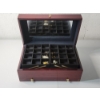 Image 12 : Large Cherry-Wood Jewelry Box with Contents: Statement Necklaces, Watches, Earrings, & More!