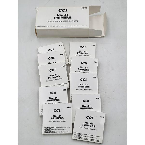 Full Box of 1000 CCI No. 41 Primers for 5.56 Ammunition