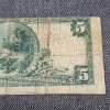 Image 5 : 1902 U.S. Large Size $5 National Banknote By The First National Bank of Youngstown, Ohio ~ FR600