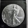 Image 2 : 2023 American Eagle 1 Oz 999 Fine Silver Round in Bradford Exchange Slabbed Authenticated BU