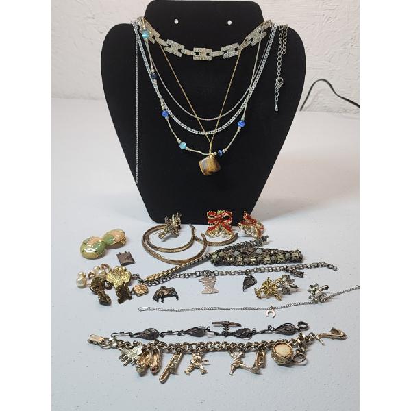 Nice Assortment of Costume Jewelry Including Necklaces, Bracelets, Pins, Earrings