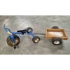 Image 11 : EXTREMELY RARE - VINTAGE "LAPP SPEEDSTER" - MADE IN PA - HEAVY DUTY CHILD TRICYCLE WITH TANDEM CART