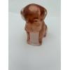 Image 2 : Adorable Degenhart Glass Dog Figurine - Peach Color - ~2.5 inches 