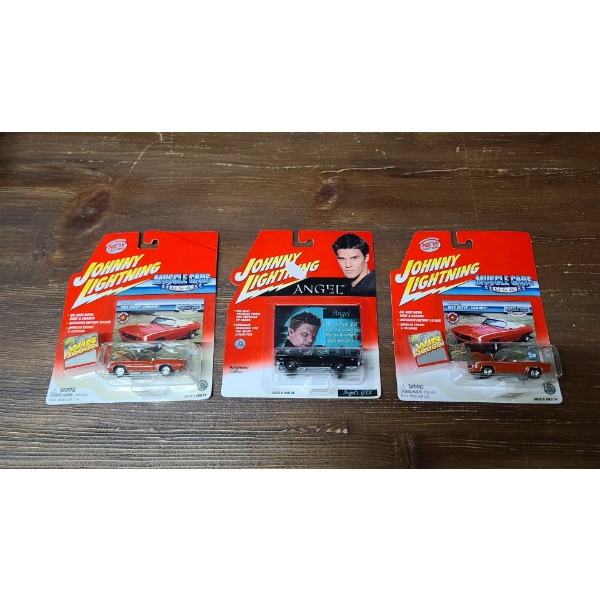 (3) 90's & Early 2000's Johnny Lightening Muscle Cars USA/Buffy's 'Angel' Die-cast Cars