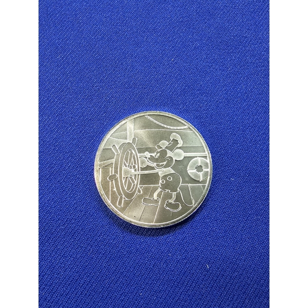 1928 Disney Mickey Mouse "Steamboat Willie" 1 oz .999 Fine Silver Round - Mint Condition