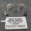 Image 7 : Beautiful Sterling Silver Bridge Diamond Earring Set Featuring 1/10 CTTW Diamonds ~ Weighs 2 Grams T