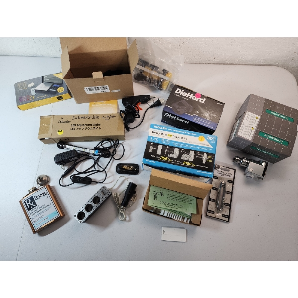 Pocket Knives, Mini Scale, Car Dent Repair Tools, Keyboard & Mouse, Toggle Bolts, & More!
