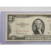 Image 2 : United States 1953 C $2 Red Seal Bank Note With Granahan And Dillon Signatures In Protective Sleeve