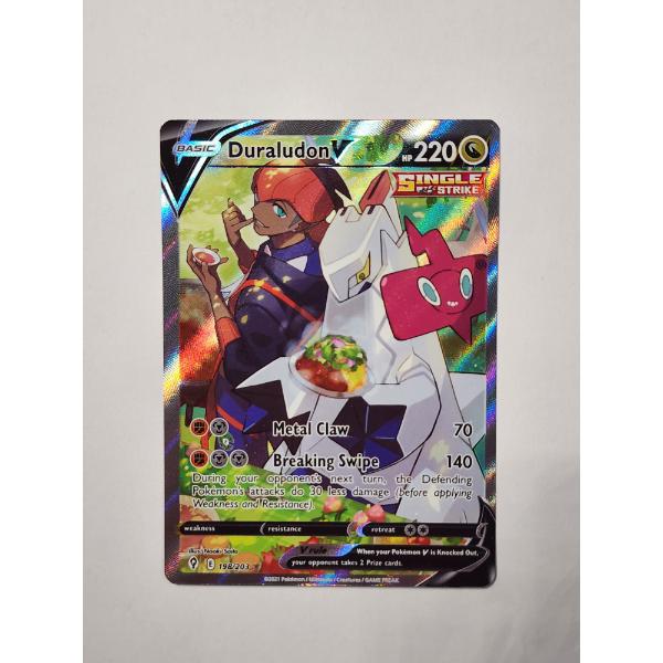 Duraludon V 198/203 Holo Rare Pokemon Trading Card