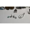 Image 6 : Lot Of Assorted Silver-tone Cuff Links, Tie Clips, & More