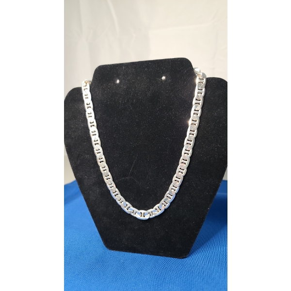 Heavy Italian Sterling Silver 18" Chain Necklace - Weight: 70.1g