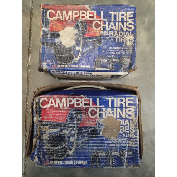 Two Unused, Vintage Boxed Campbells Tire Chains