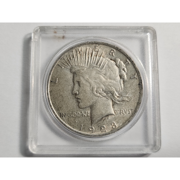 1928 Silver Peace Dollar - 90% Silver - In Holder 