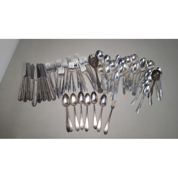 Assorted Silverplated Flatware - Total Weight: 4.6 Ibs