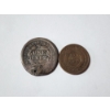 Image 4 : 1848 Large Cent & 1865 Two Cent Piece - Early U.S. Copper Coins