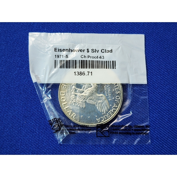 1971-S Eisenhower $1 Silver Clad Choice Proof-63