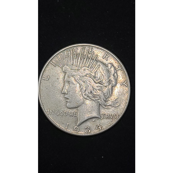 1934 90% Silver Peace Dollar