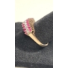 Image 2 : Women's 14K Yellow Gold Ring With Rubies & Diamonds - Size 7.5 - Weight: 3.1g