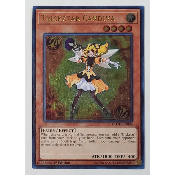 Trickstar Candina (COTD-EN008) 1st Edition Holo Rare Yu-Gi-Oh Card