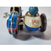 Image 3 : Vintage Tin Wind-Up Motorcycle and Sidecar Toy 