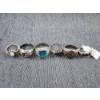 Image 1 : Six Assorted Sterling Silver Rings Ft. Lovely Stones & A BEAUTIFUL OPAL ~ Weighing 42.5 Grams Total