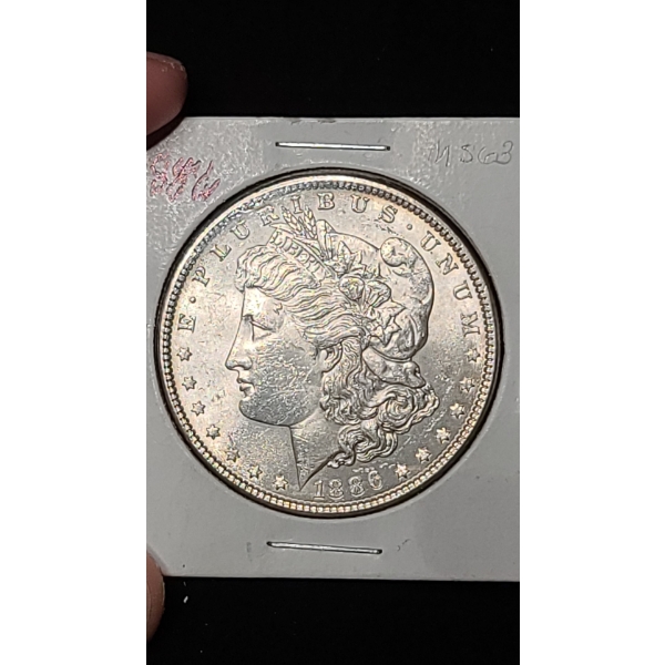 1886-P Morgan Silver Dollar - Incredible Mint State Condition - 90% Silver US Coin